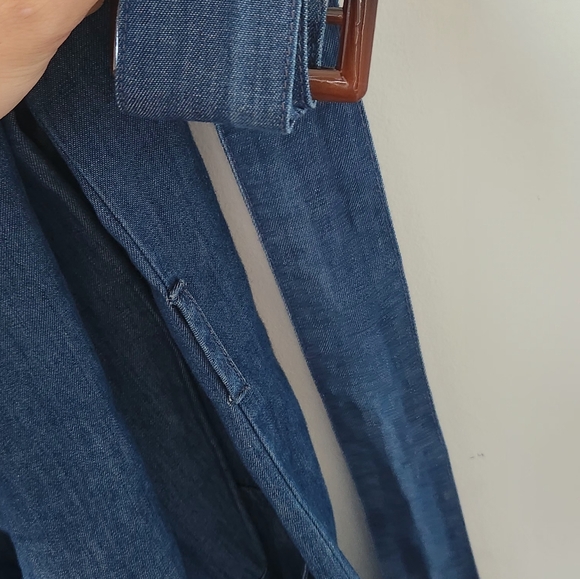 Blue Denim Button Down with belt - Picture 3 of 3